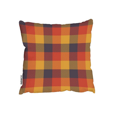 Andrew Lee Tartan Autumn Plaid Trendy Tiles (Outdoor Cushion) / 45Cm X 45Cm from B&Q