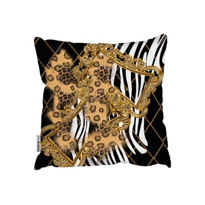 Andrew Lee Leopard Baroque Print (Outdoor Cushion) / 60Cm X 60Cm from B&Q