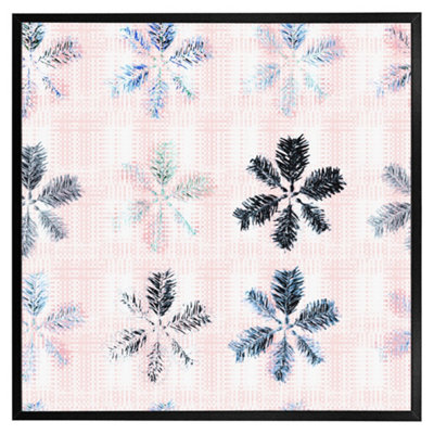 B&Q -  Colourful Pine Leaves (Picutre Frame) / 20X20" / White
