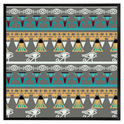 Andrew Lee Tribal ArtEgyptian Vintage Ethnic Silhouettes (Picutre Frame) / 30X30" / Oak from B&Q