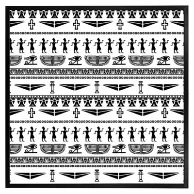 Andrew Lee Tribal Egyptian Art (Picutre Frame) / 12X12" / White from B&Q