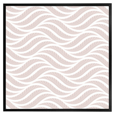 Andrew Lee Geometric Pattern With Leaves (Picutre Frame) / 12X12" / Oak from B&Q