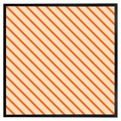 B&Q -  Orange Lines (Picutre Frame) / 12X12" / Brown