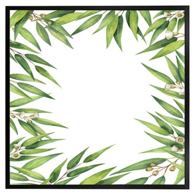 Andrew Lee Leaves Border (Picutre Frame) / 16X16" / Black from B&Q