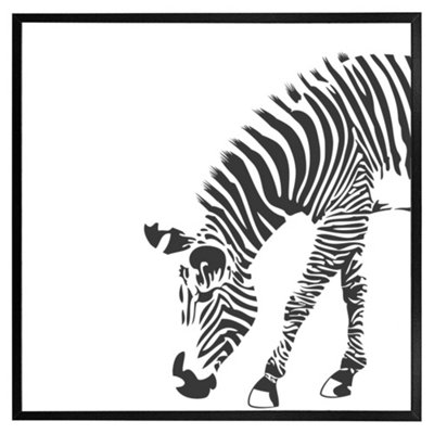 Andrew Lee Zebra (Picutre Frame) / 12X12" / Grey from B&Q