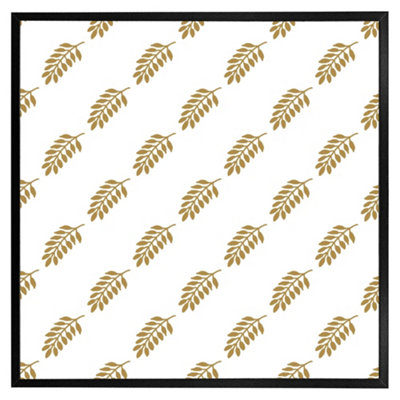 Andrew Lee Gold Leaf Pattern (Picutre Frame) / 30X30" / Oak from B&Q
