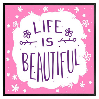 Andrew Lee Life Is Beautiful (Picutre Frame) / 16X16" / Brown from B&Q