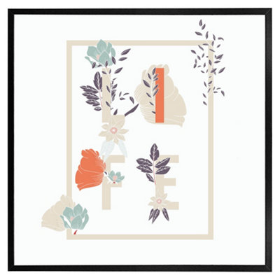 Andrew Lee Life & Flowers (Picutre Frame) / 12X12" / Black from B&Q