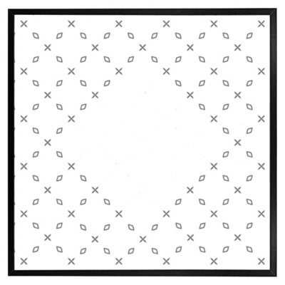 Andrew Lee Crosses & Diamonds (Picutre Frame) / 12X12" / Oak from B&Q