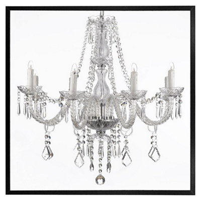 Andrew Lee Chandelier (Picutre Frame) / 20X20" / White from B&Q