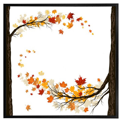 Andrew Lee Autumn Trees (Picutre Frame) / 30X30" / Black from B&Q