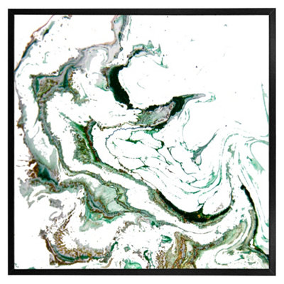 Andrew Lee Green Marble (Picutre Frame) / 12X12" / White from B&Q