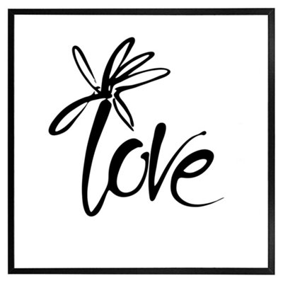 Andrew Lee Love Type (Picutre Frame) / 12X12" / Black from B&Q