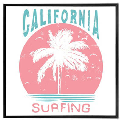 Andrew Lee California Surfing (Picutre Frame) / 20X20" / Grey from B&Q
