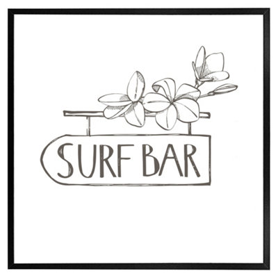 Andrew Lee Surf Bar (Picutre Frame) / 12X12" / White from B&Q