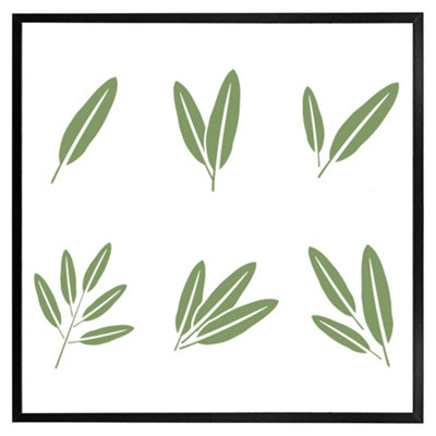Andrew Lee Herbs (Picutre Frame) / 20X20" / White from B&Q