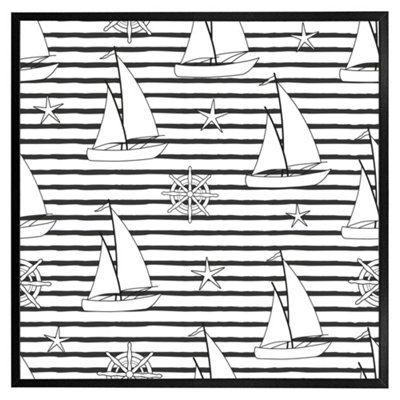 Andrew Lee Sailboats (Picutre Frame) / 16X16" / White from B&Q