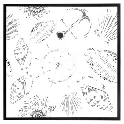 Andrew Lee Drawn Nautical Elements (Picutre Frame) / 12X12" / Grey from B&Q
