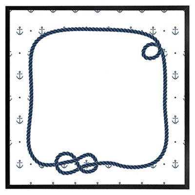 Andrew Lee Rope Doodle (Picutre Frame) / 30X30" / Grey from B&Q