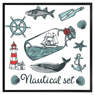 Andrew Lee Nauticle Items (Picutre Frame) / 20X20" / Oak from B&Q