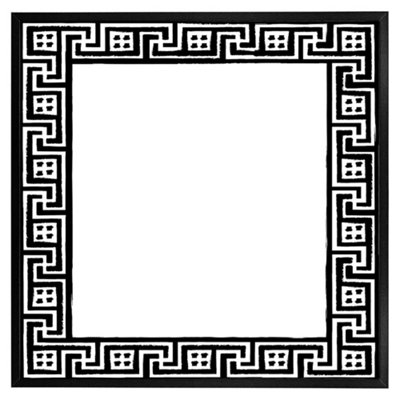 Andrew Lee Greek Traditional Meandor (Picutre Frame) / 24X24" / Black