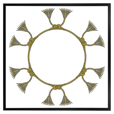 Andrew Lee Ancient Egyptian Lotus Motifs (Picutre Frame) / 16X16" / Brown from B&Q
