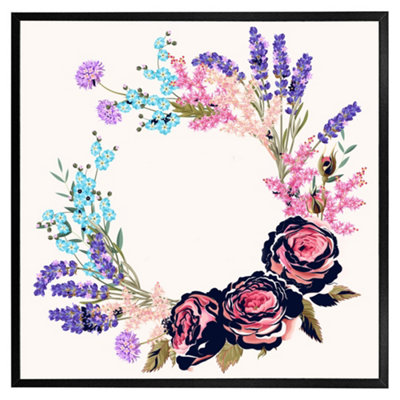 Andrew Lee Beautiful Reath (Picutre Frame) / 12X12" / White