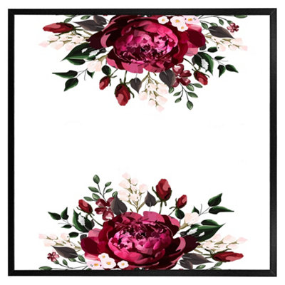 Andrew Lee Open Roses (Picutre Frame) / 30X30" / Oak from B&Q