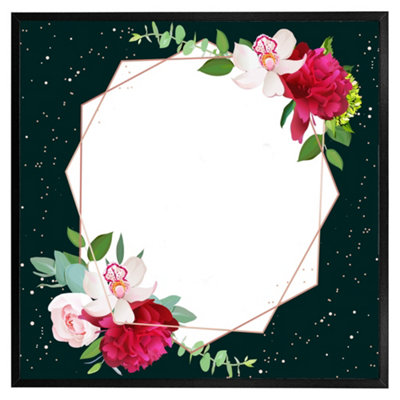 Andrew Lee Bright FlowersDark Background (Picutre Frame) / 20X20" / Black from B&Q