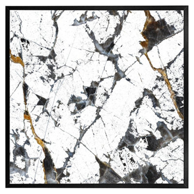 Andrew Lee Black & Gold Marble (Picutre Frame) / 12X12" / Black from B&Q