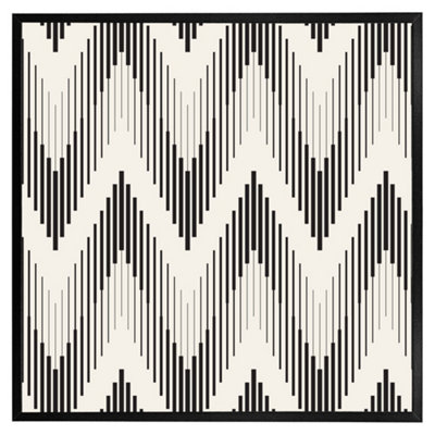 Andrew Lee Geometric Zig Zag (Picutre Frame) / 24X24" / Brown from B&Q
