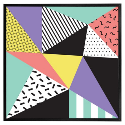 B&Q -  Retro Themed Geometrics (Picutre Frame) / 20X20" / Oak