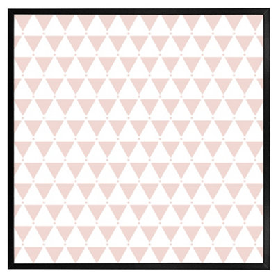 Andrew Lee Pink Triangles (Picutre Frame) / 16X16" / Oak from B&Q