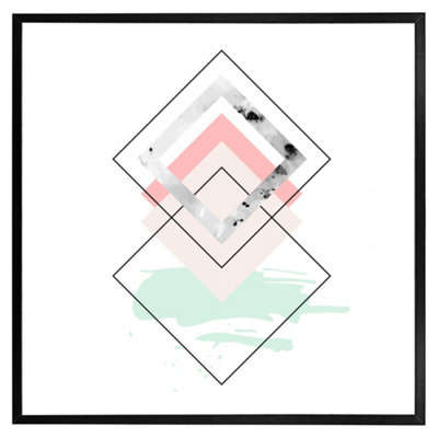 Andrew Lee Geometric Overlays (Picutre Frame) / 12X12" / Oak from B&Q