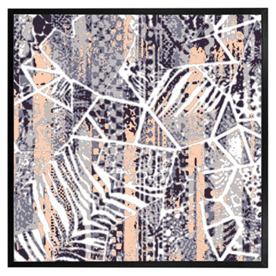 Andrew Lee Grunged Print (Picutre Frame) / 24X24" / Grey from B&Q