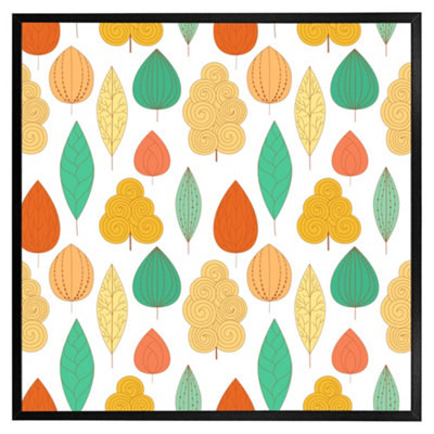 Andrew Lee Decorative Leaves (Picutre Frame) / 30X30" / Oak from B&Q