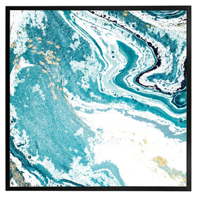 Andrew Lee Blue Marble (Picutre Frame) / 12X12" / White from B&Q