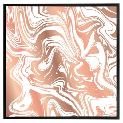 Andrew Lee Rose Gold Marble (Picutre Frame) / 16X16" / Black