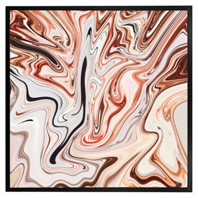 Andrew Lee Pink Rippled Marble (Picutre Frame) / 12X12" / Brown from B&Q