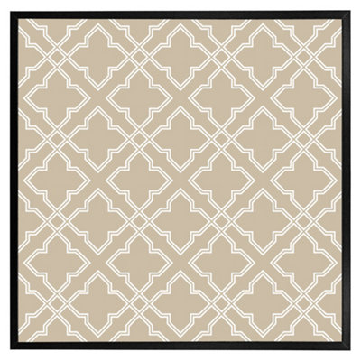 Andrew Lee Cross Ornament Pattern (Picutre Frame) / 16X16" / White