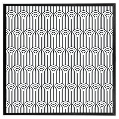 Andrew Lee Geometric Curves (Picutre Frame) / 30X30" / Oak from B&Q