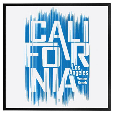 Andrew Lee California Venice Beach (Picutre Frame) / 16X16" / Grey from B&Q