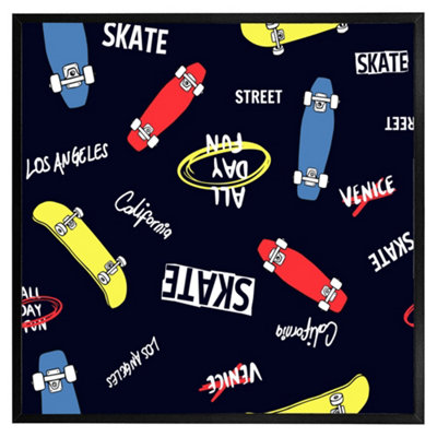 Andrew Lee Skate (Picutre Frame) / 12X12" / White