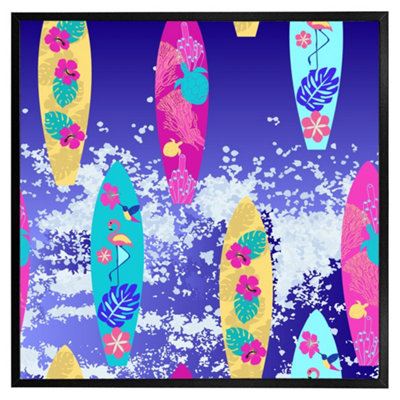 Andrew Lee Tropical Surf (Picutre Frame) / 24X24" / Oak from B&Q