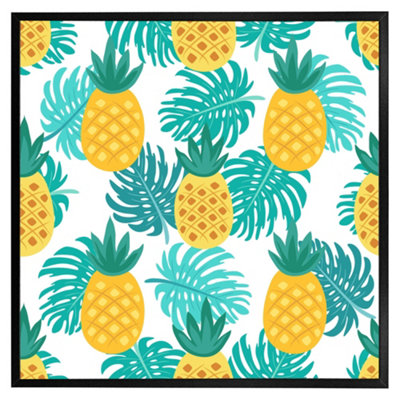 Andrew Lee Pineapples (Picutre Frame) / 16X16" / Oak from B&Q