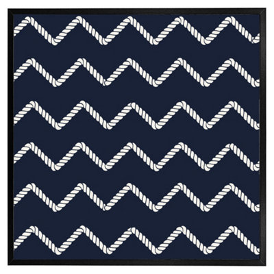 Andrew Lee Zig Zagged Rope (Picutre Frame) / 20X20" / Grey from B&Q