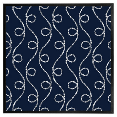 Andrew Lee Swirled Rope (Picutre Frame) / 24X24" / Grey from B&Q