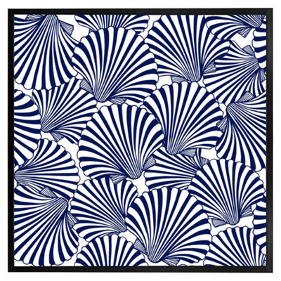 Andrew Lee Striped Sea Shells (Picutre Frame) / 12X12" / White from B&Q