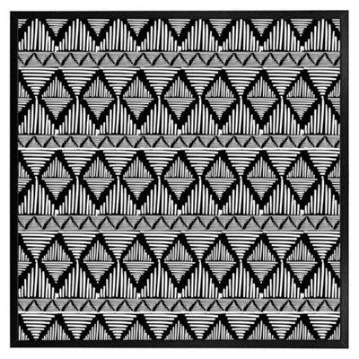 Andrew Lee Geometric Line Pattern (Picutre Frame) / 12X12" / Brown from B&Q