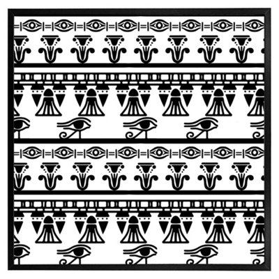 Andrew Lee Egyptian Eye Of Horus Heiroglyphs (Picutre Frame) / 16X16" / Grey from B&Q